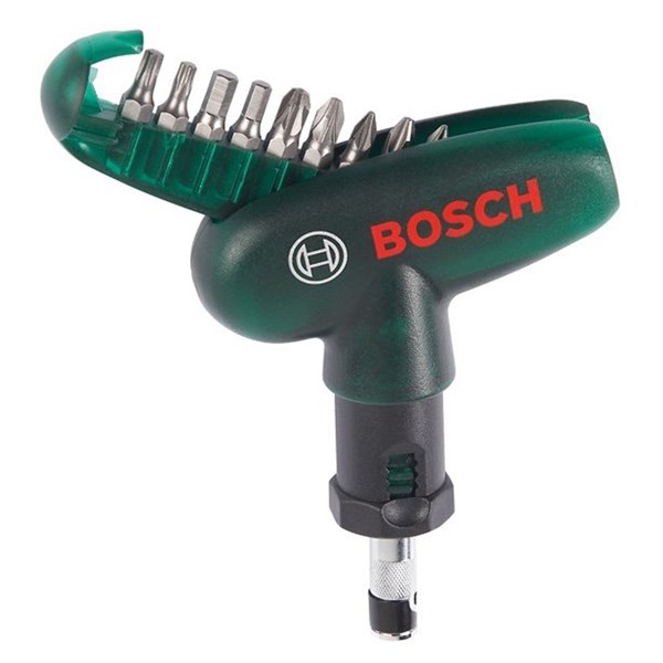 Bosch Dıy Cırcırlı Tornavida ve 9 Parça Vidalama Ucu  - 2607019510
