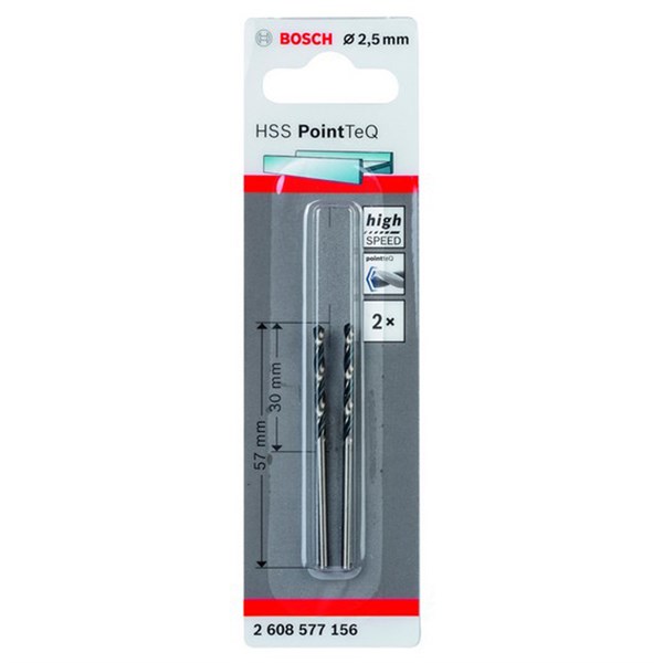 Bosch-hss pointeq metal matkap ucu 2,5 mm 2 li - 2608577156