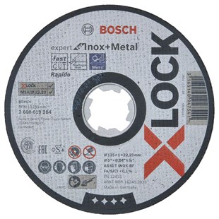 BOSCH X-LOCK 125*1 EXPERT İNOX METAL DÜZ KESİCİ - 2608619264