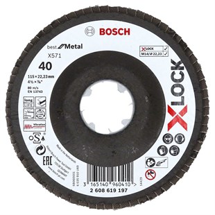BOSCH X-LOCK BEST FOR METAL 115MM 40KUM FLAP - 2608621763